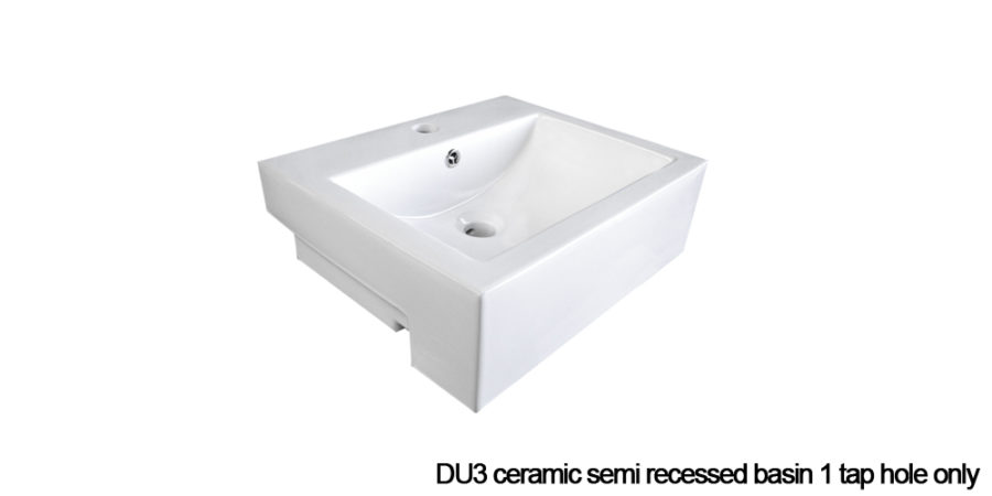 DU3 square recessed basin